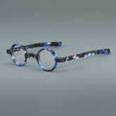 Ace Retro Acetate Glasses Frame Round Frames Southood Blue Leopard
